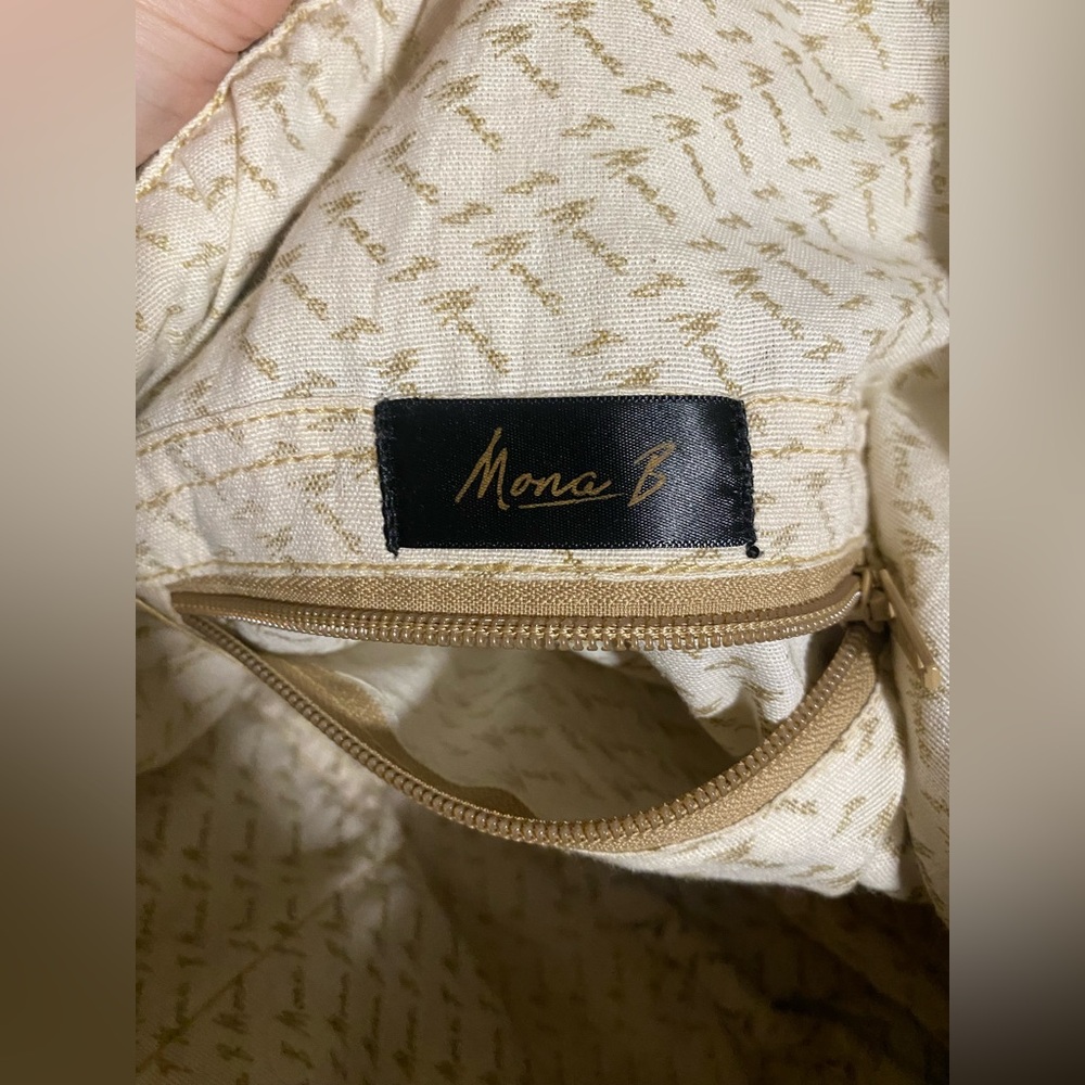 🍁🪵Neutral Canvas and Leather Satchel - Picture 5 of 6